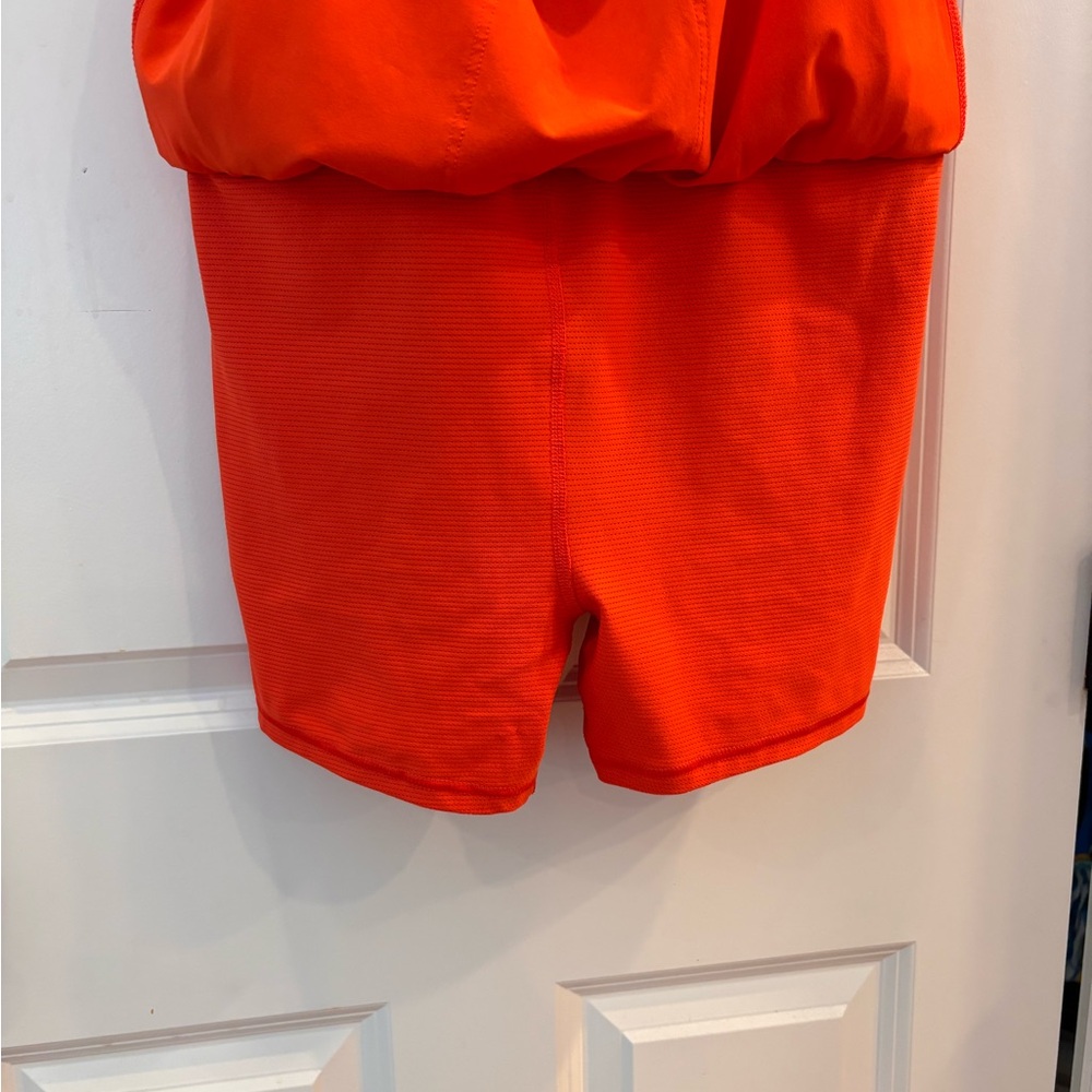 Athleta bright red Zip-Front Drawstring Tank Dress - Picture 5 of 5